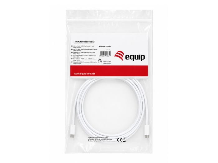 Equip Cable Usb-C2.0->C 3a Pd60w M/M 2.00m Blanco