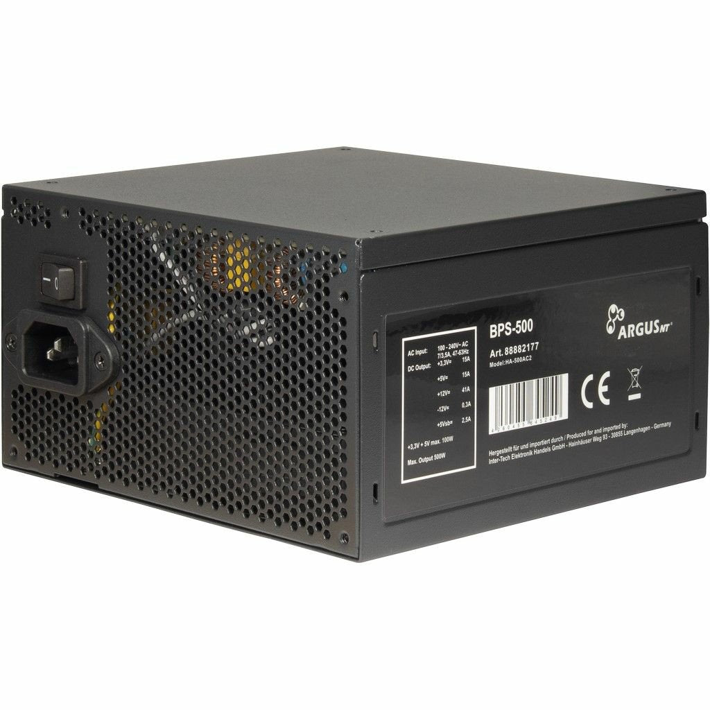 EAN 4260455645249 - Inter-Tech ArgusNT BPS-500 unidad de fuente de alimentación 500 W 20+4 pin ATX ATX Negro imagen 3