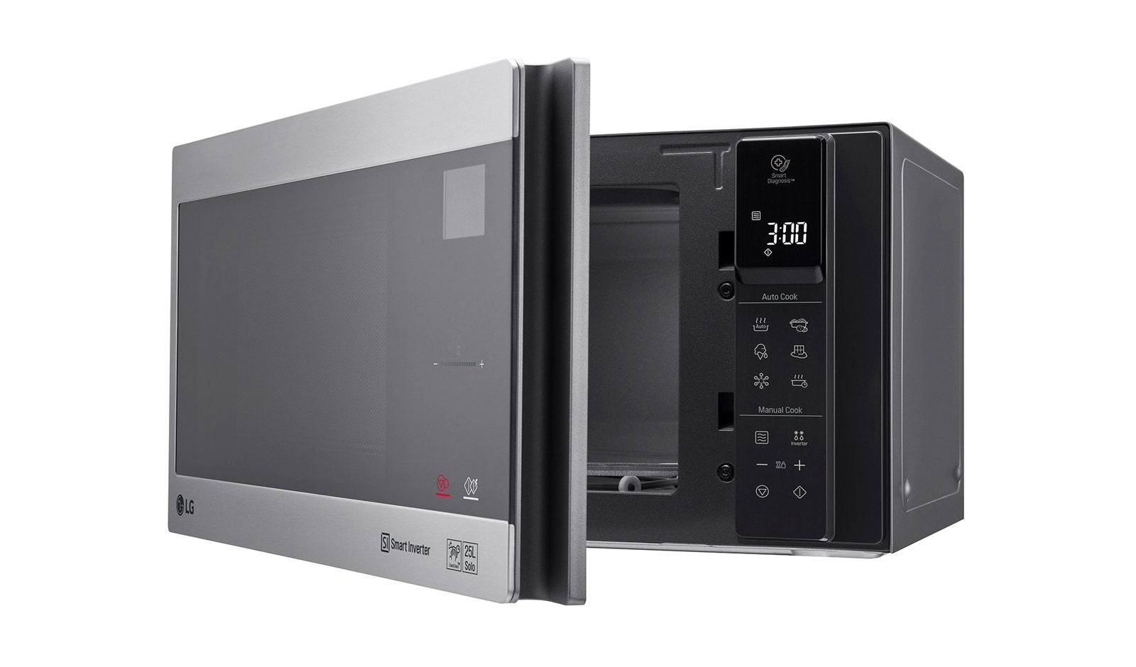 Microondas Lg Ms2595cis Plata, Acero Inoxidable Solo Microondas Encimera 25 L 1000 W