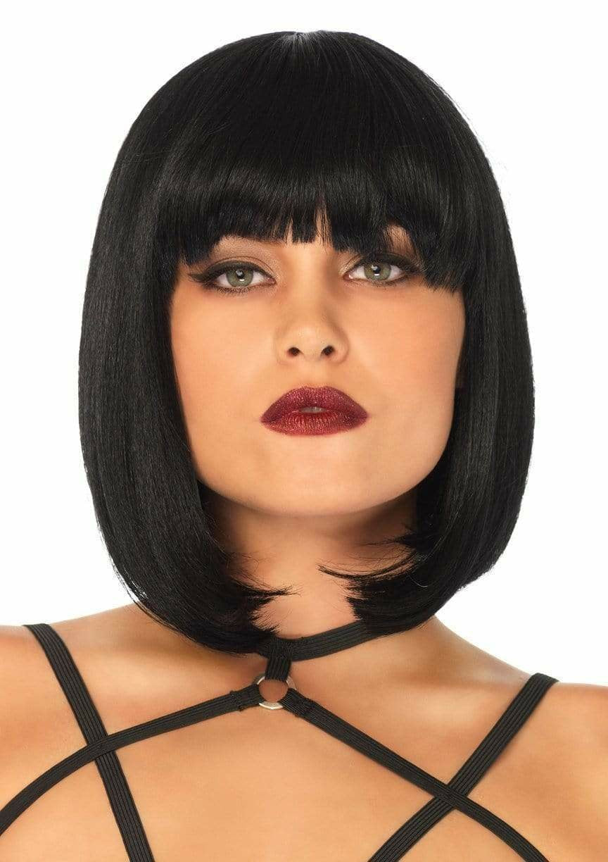 Leg Avenue - Peluca Corta De Corte Bob Natural Negro