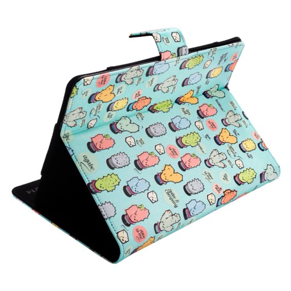 Funda Universal Rotatory 360 Silver Ht Para Tablet 9-10.1" Cactoos Green Metal