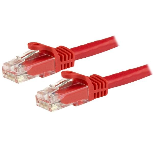 Startech.Com Cable De 1,5m Cat6 Ethernet De Red Rojo - Rj45 Sin Enganches - 24awg, 1,5 M, Cat6, U/Utp (Utp), Rj-45, Rj-45, Rojo