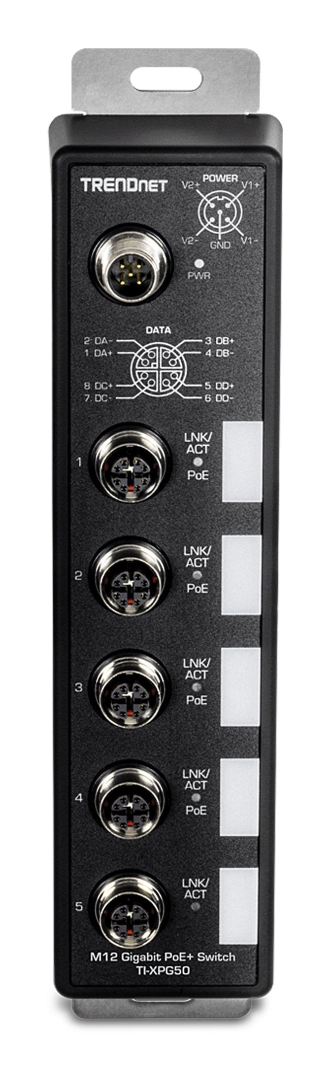 Trendnet 5-Port Indumrial En50155 M12 Gigabit Poe+ Railway