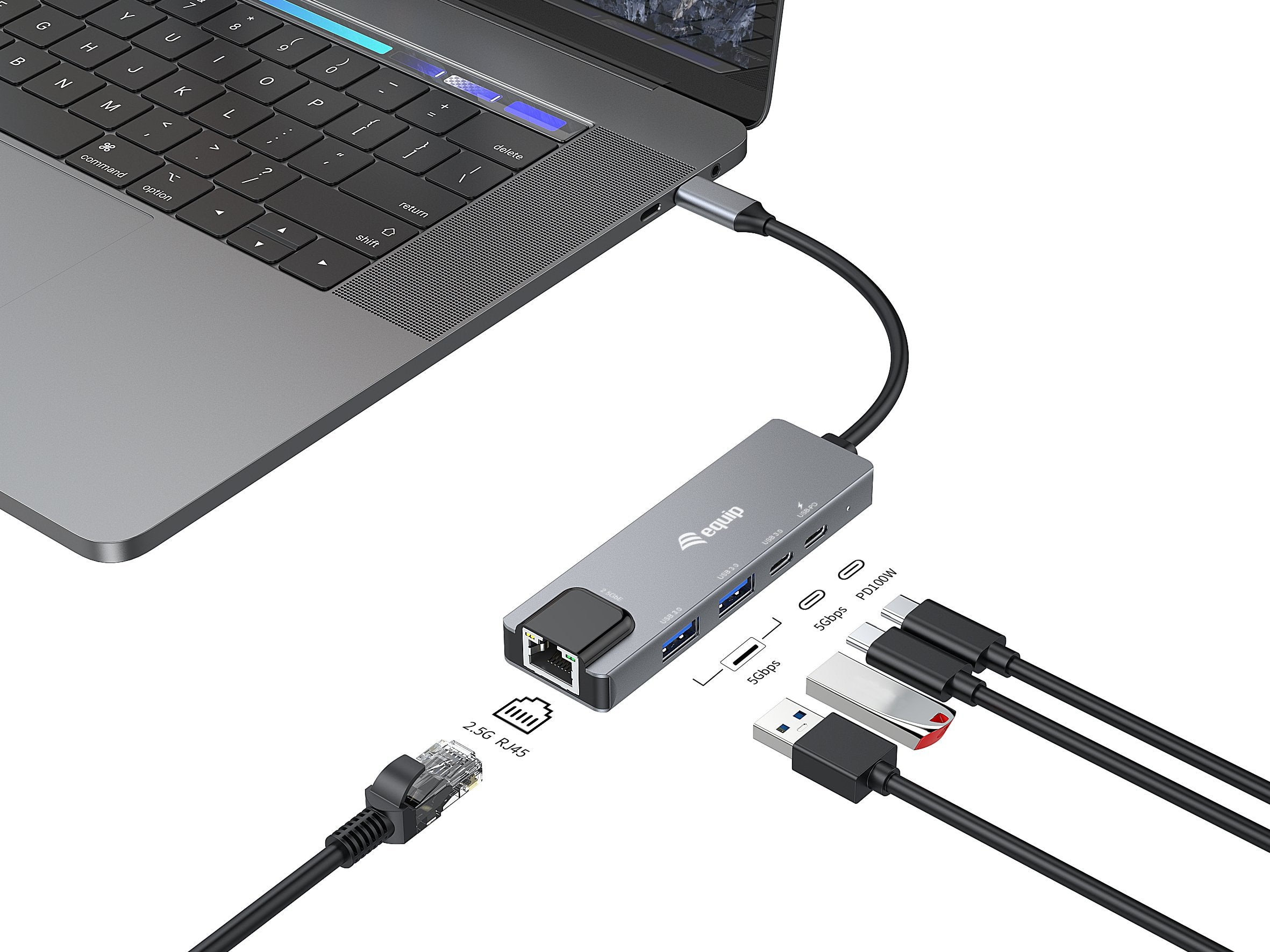 EAN 4015867239308 - Equip 133496 base para portátil y replicador de puertos Alámbrico USB 3.2 Gen 1 (3.1 Gen 1) Type-C Gris imagen 4