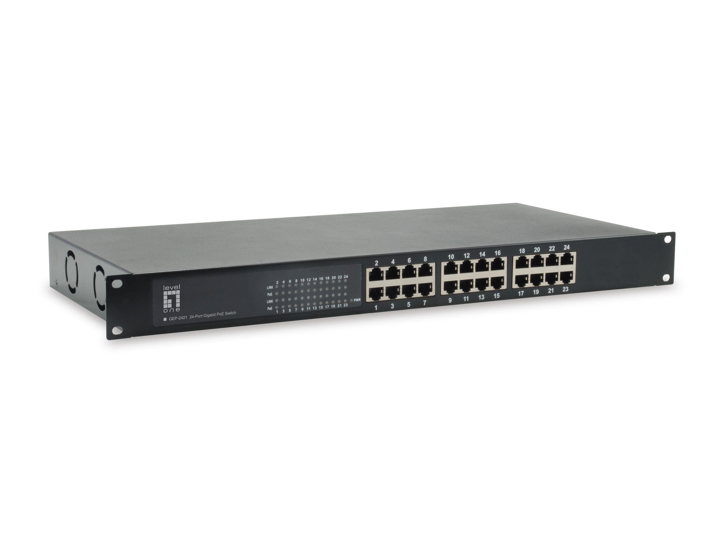 Levelone Switch 24x Ge Gep-2421w5 19" 500w 24xpoe