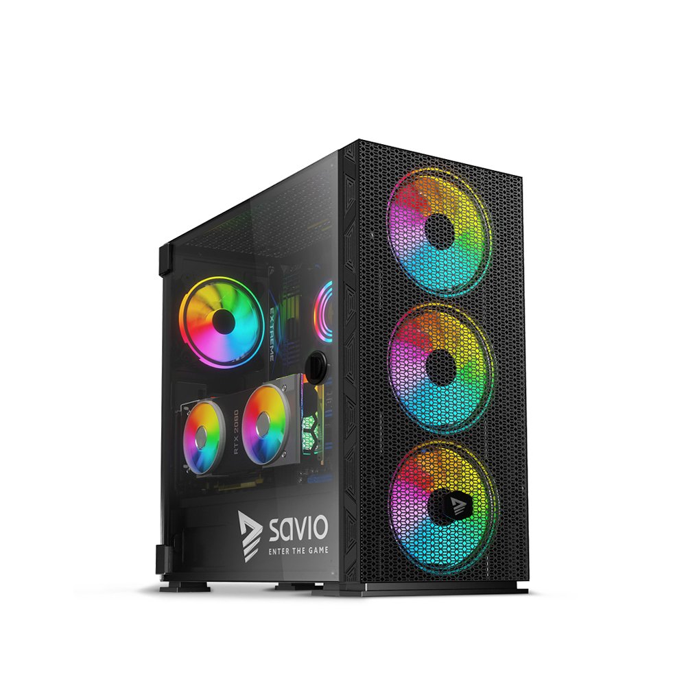 EAN 5901986046301 - Savio SAVGC-RAPTORX1 carcasa de ordenador Midi Tower Negro imagen 1