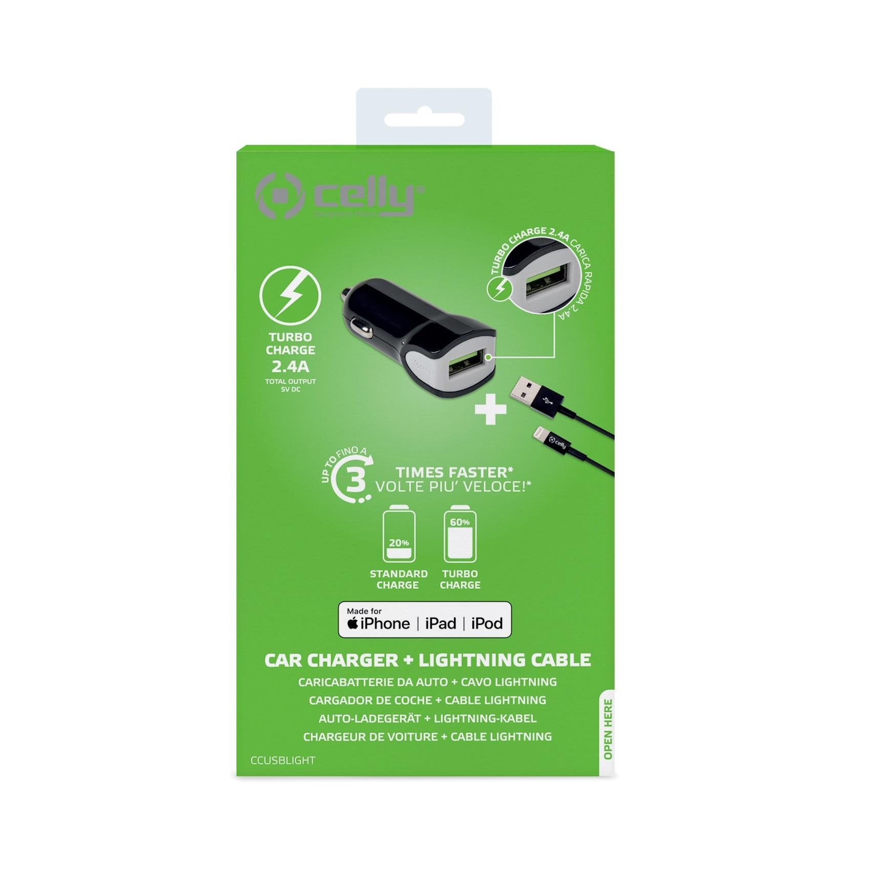EAN 8021735724988 - Celly CCUSBLIGHT cargador de dispositivo móvil Universal Negro Encendedor de cigarrillos Auto imagen 2
