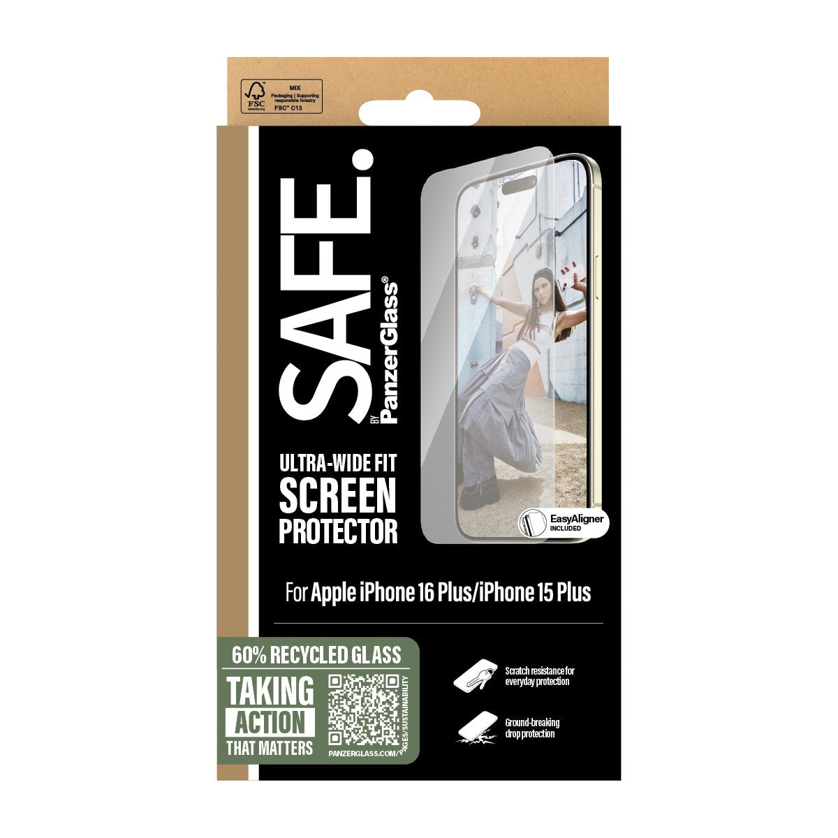EAN 5715685002632 - PanzerGlass SAFE. by ® Screen Protector iPhone 16 Plus | 15 Plus | Ultra-Wide Fit Protector de pantalla A imagen 3