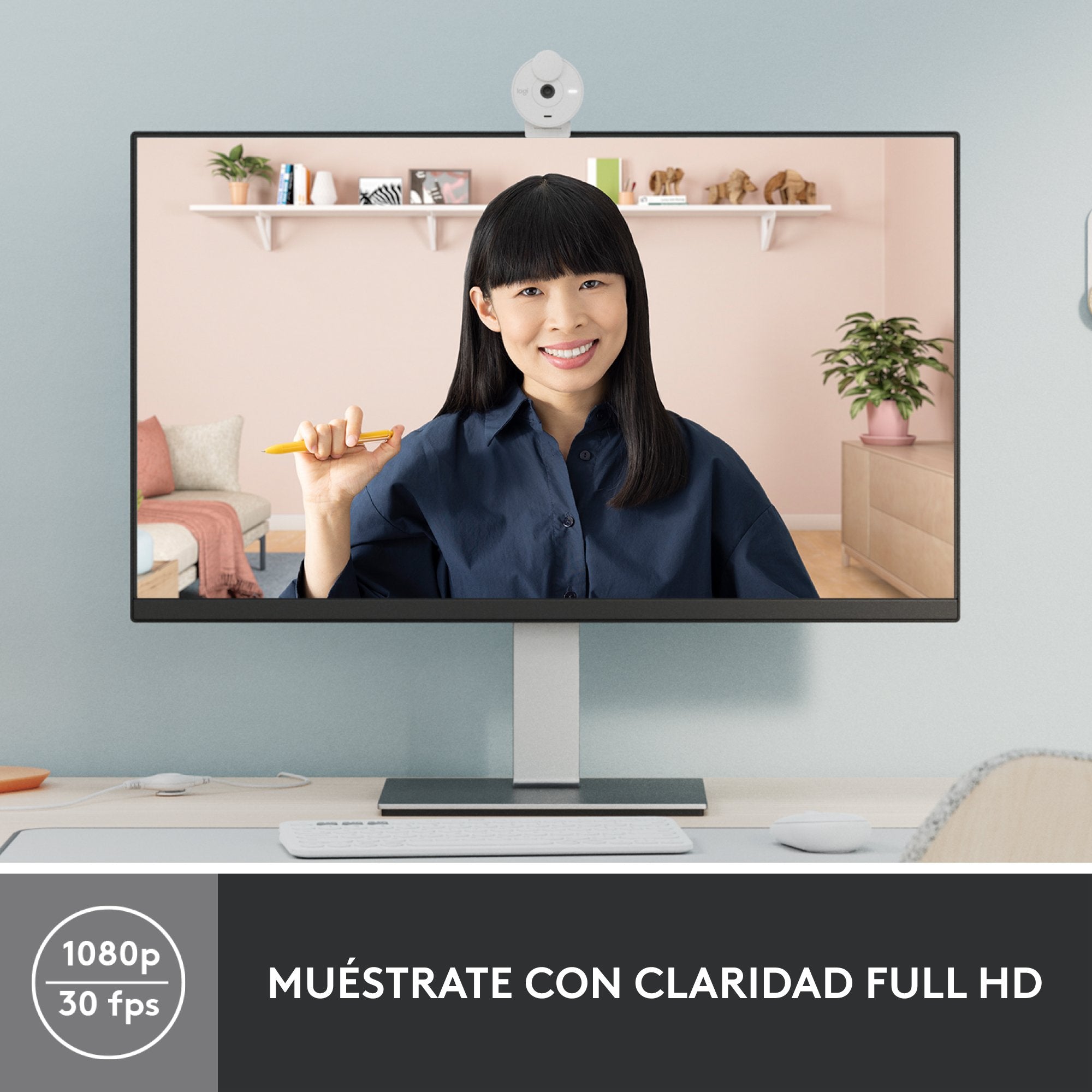 EAN 5099206104945 - Logitech 960-001442 cámara web 2 MP 1920 x 1080 Pixeles USB Blanco imagen 5