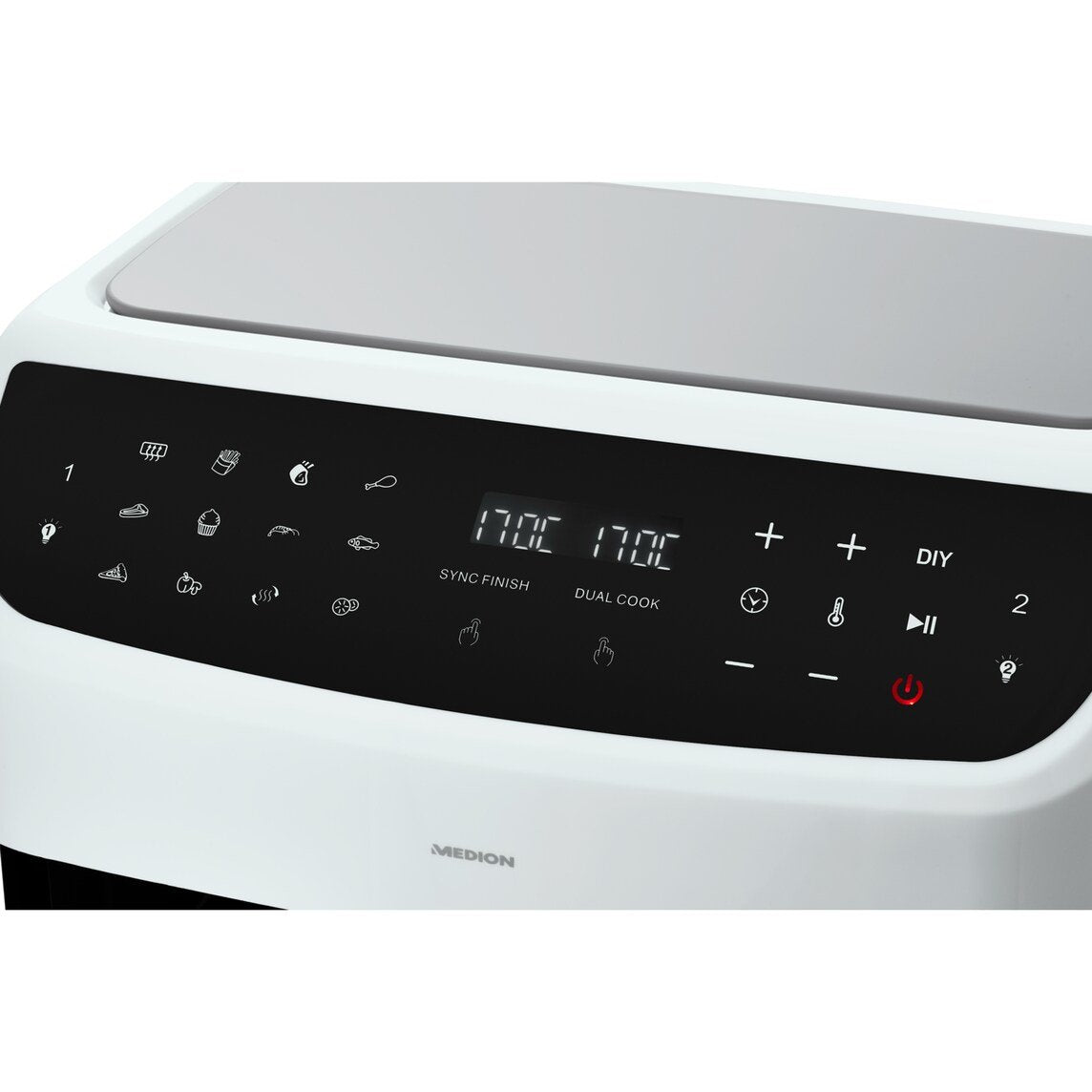 Freidora Medion Doppel Life P20 Md11760 Xxl (Blanco, 2.600 Watt, 2 Körbe Je 4,35 Liter) 50077283