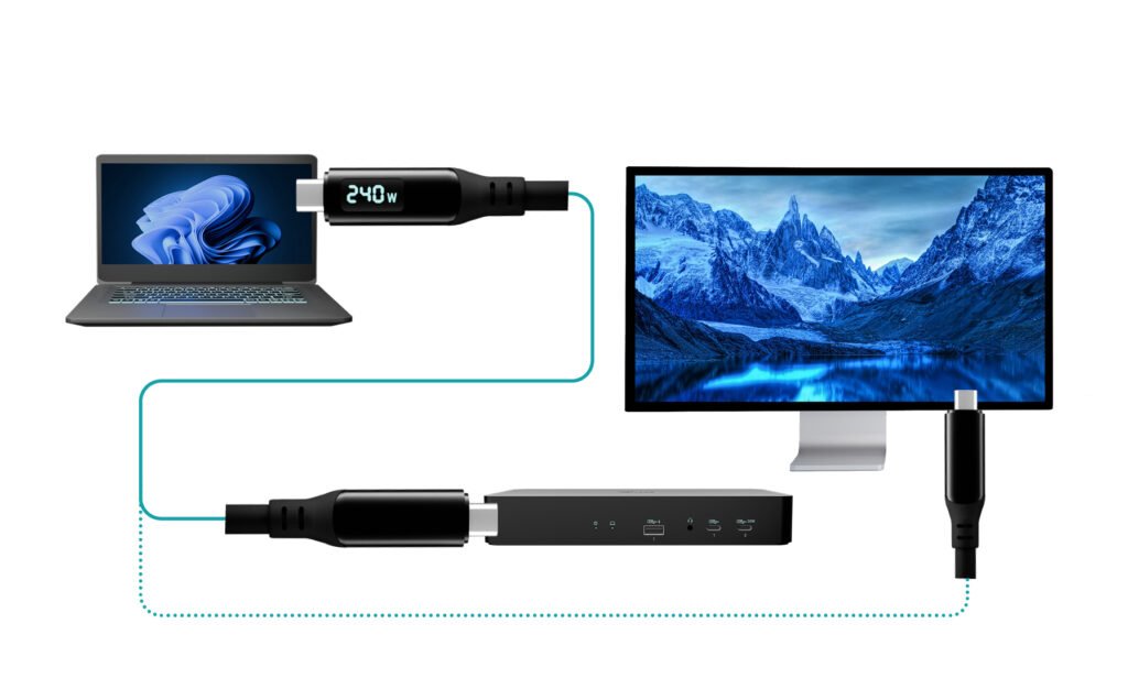 I-Tec Thunderbolt 4 Usb4 Class Pro Cable 240w With Lcd 40 Gbps 150 Cm