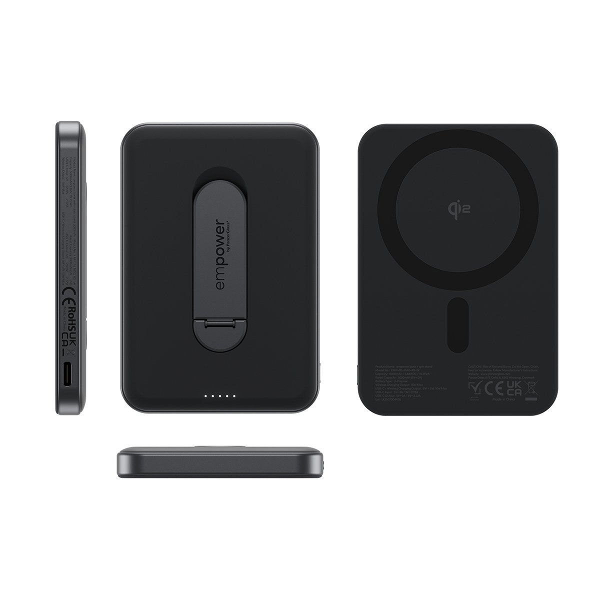 Panzerglass Empower By ® Empower Bank W. Spin Stand 5000mah Space Black Negro