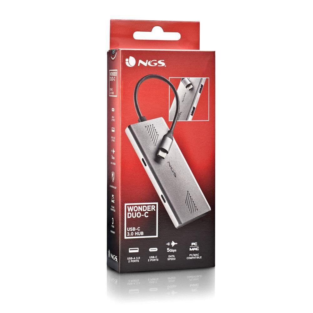 EAN 8435430624458 - NGS WONDERDUO-C USB Tipo C 5000 Mbit/s Plata imagen 8