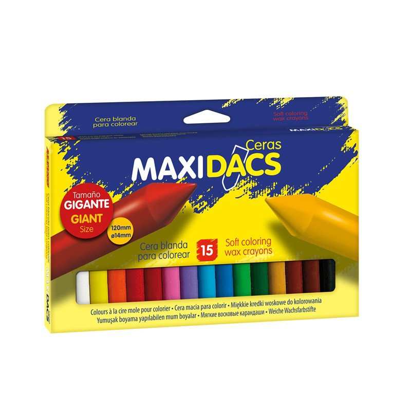 Dacs Maxidacs Ceras 120mm Tamaño Gigante Surtidos -Estuche De 15u-