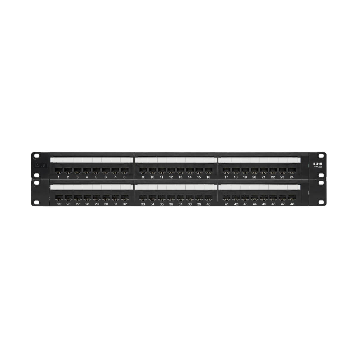 Tripp Lite N252-048 Panel De Conexiones Cat5 / Cat6 110 De 48 Puertos, Para Instalación En 2u De Rack, 568b, Ethernet Rj45 (48-Port 2u Cat6/Cat5 - Patch Panel)