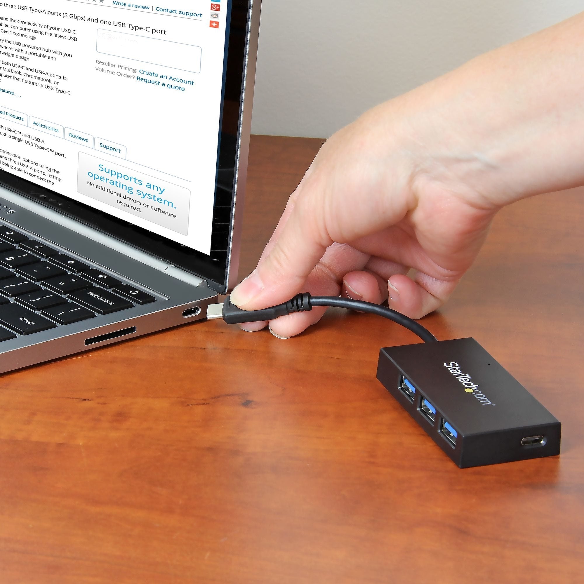 EAN 0065030862677 - StarTech.com HB30C3A1CFB hub de interfaz USB 3.2 Gen 1 (3.1 Gen 1) Type-C 5000 Mbit/s Negro imagen 5