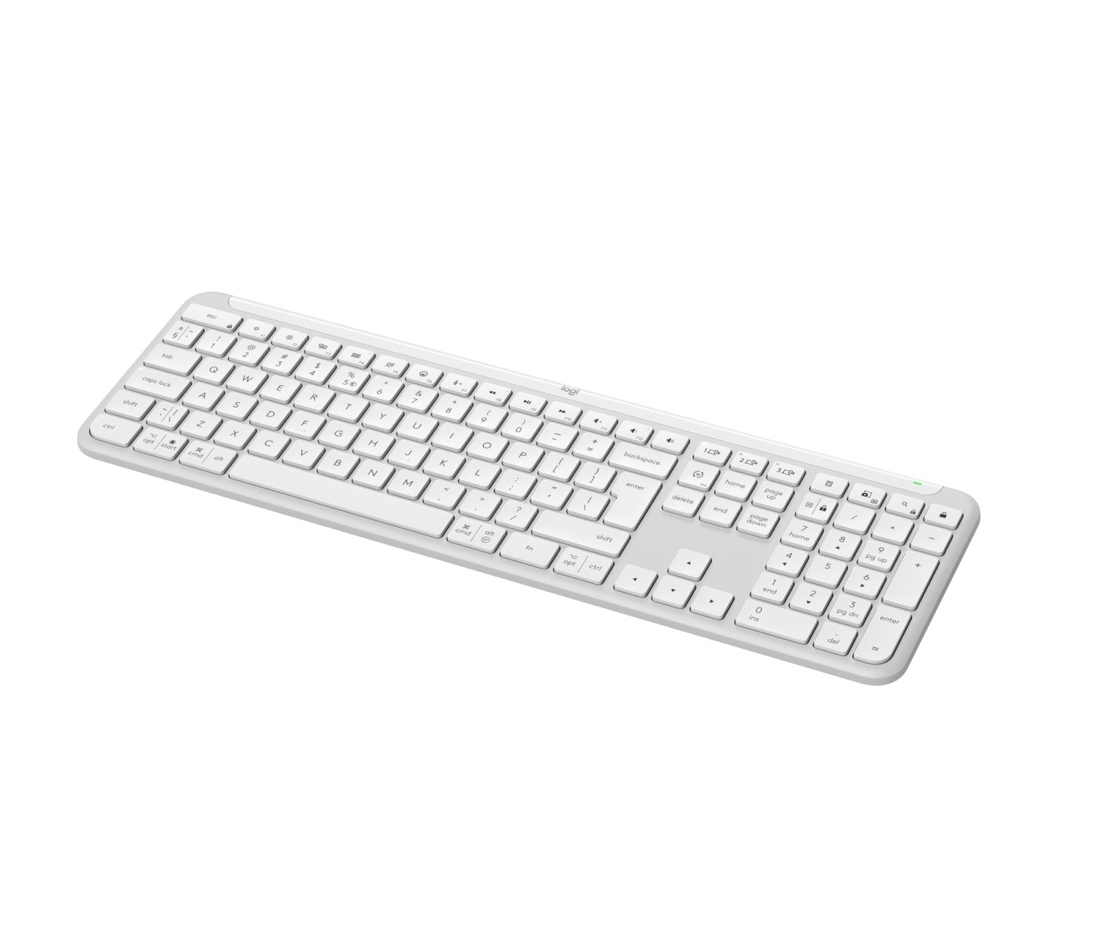 Teclado Ingles Logitech K950 Signature Slim Teclado Rf Wireless + Bluetooth Qwerty Ee.Uu. Blanco