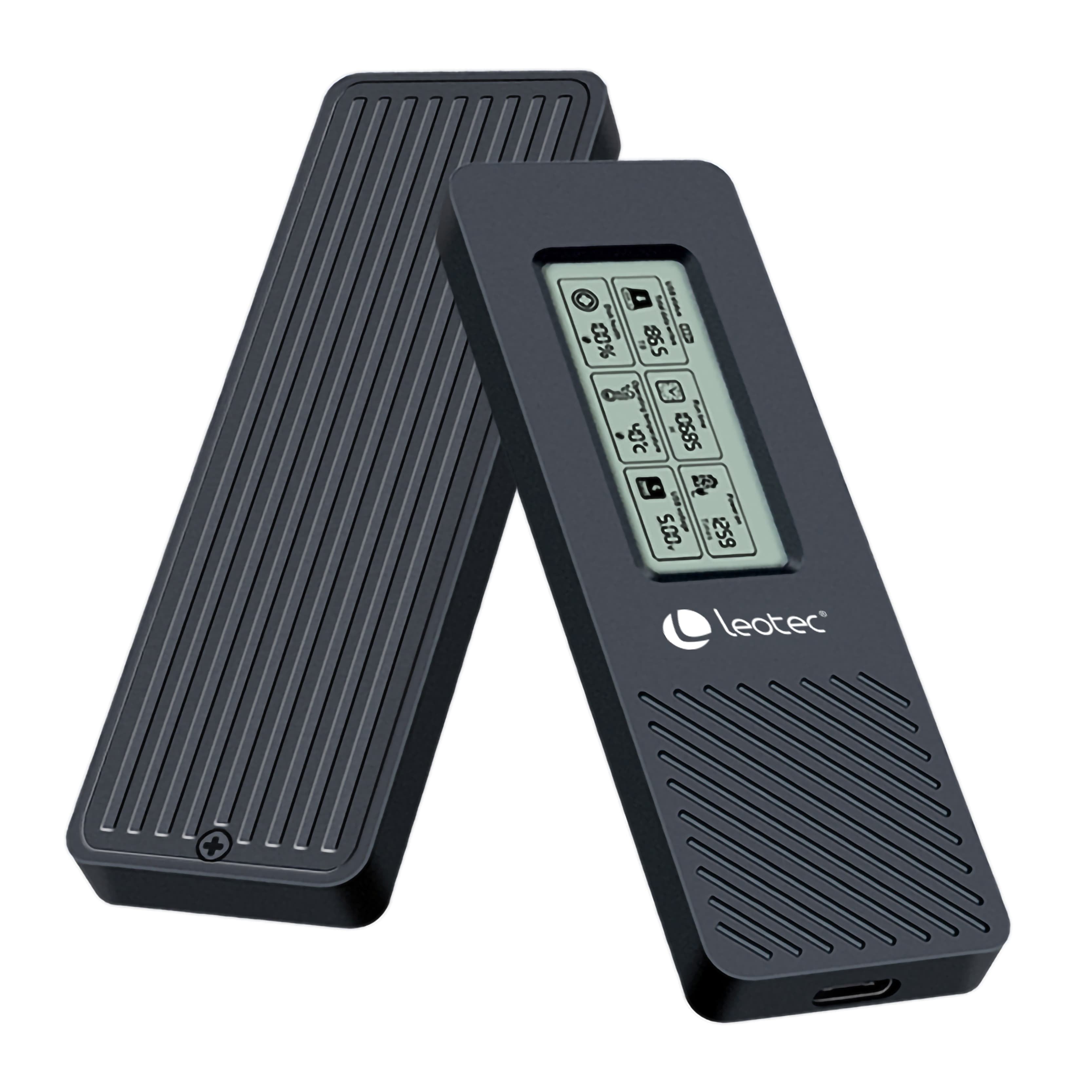 Leotec Caja Externa Para Discos M.2 Nvme Con Panel Lcd