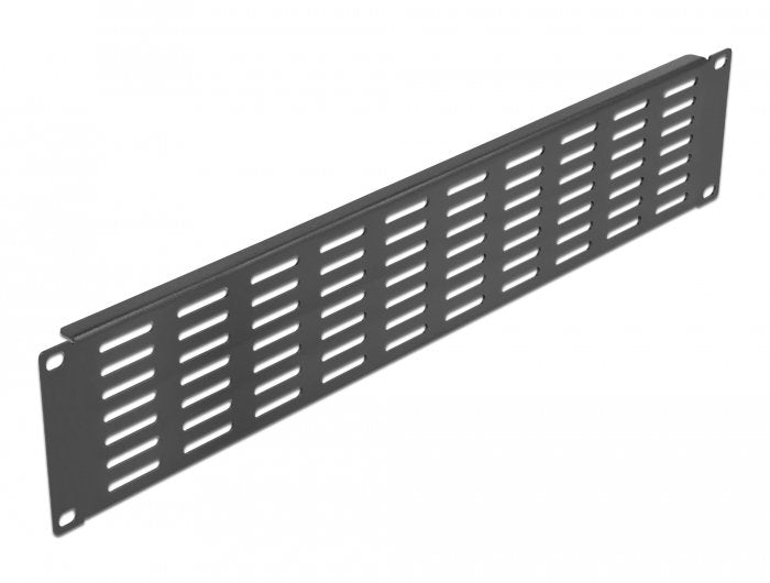 Delock Panel De Gabinete De Red De 19" Con Ranuras De Ventilación Horizontal 2u Negro