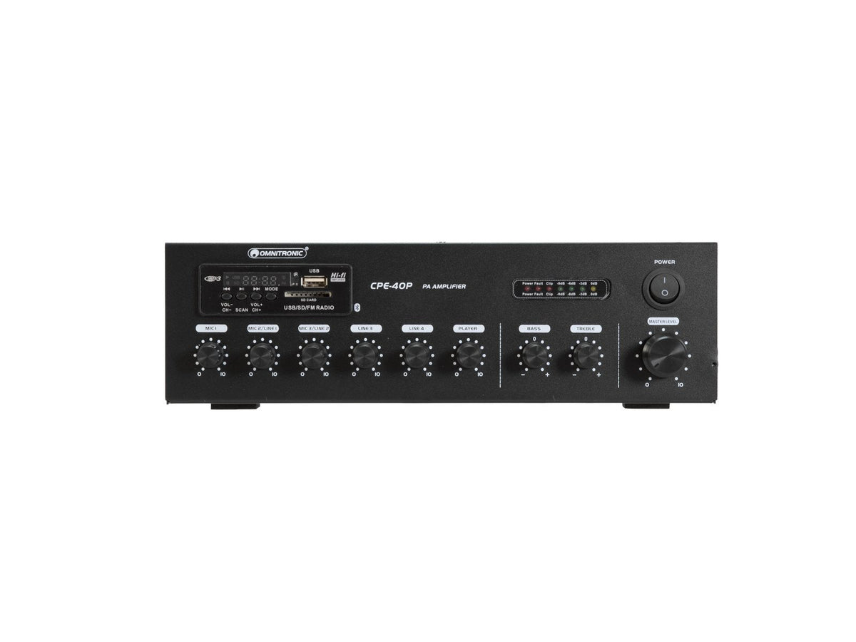 Omnitronic 80709605 Amplificador De Audio Potencia/Phase Negro