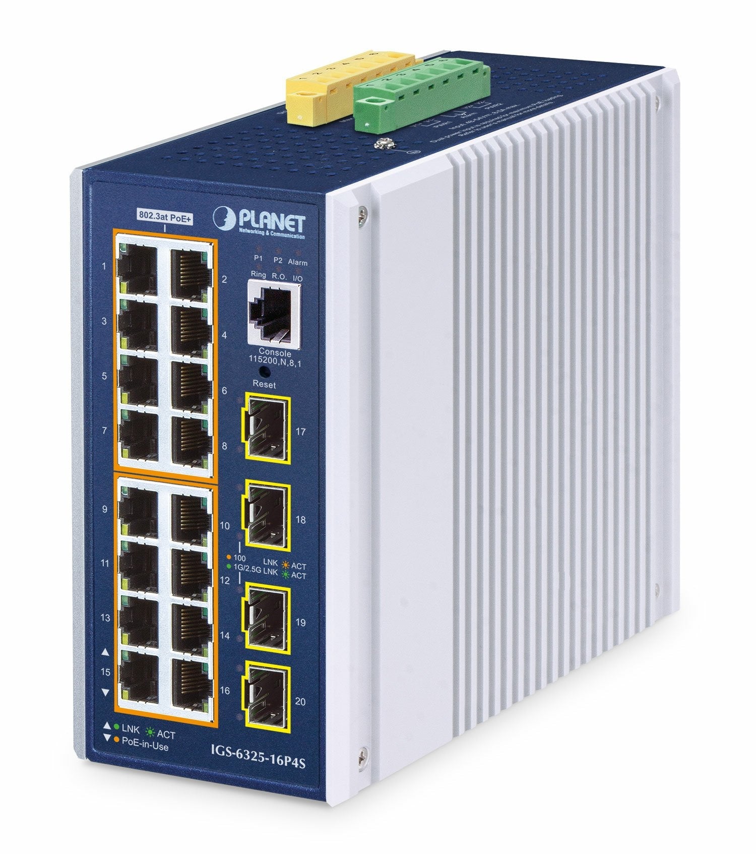 Indumrial L3 16-Port 1gbit Tp 802.3at Poe + 4port Sfp Switch