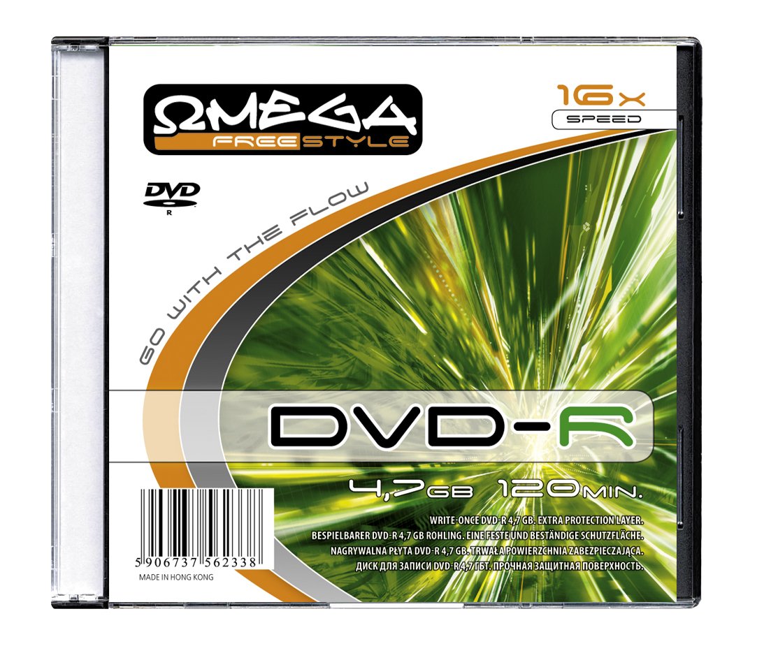Omega Freestyle Dvd-R 4,7gb 16x Slim Case*10 Omdf16s-