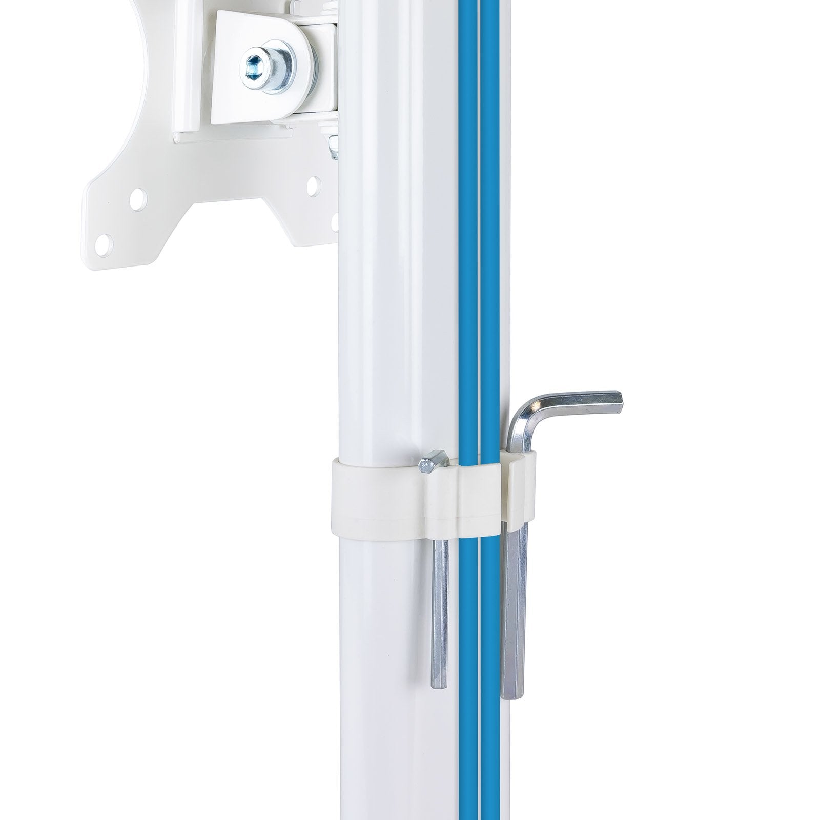 Tooq Soporte Mesa Pantallas Giratorio Inclinacion 17-27" - Blanco