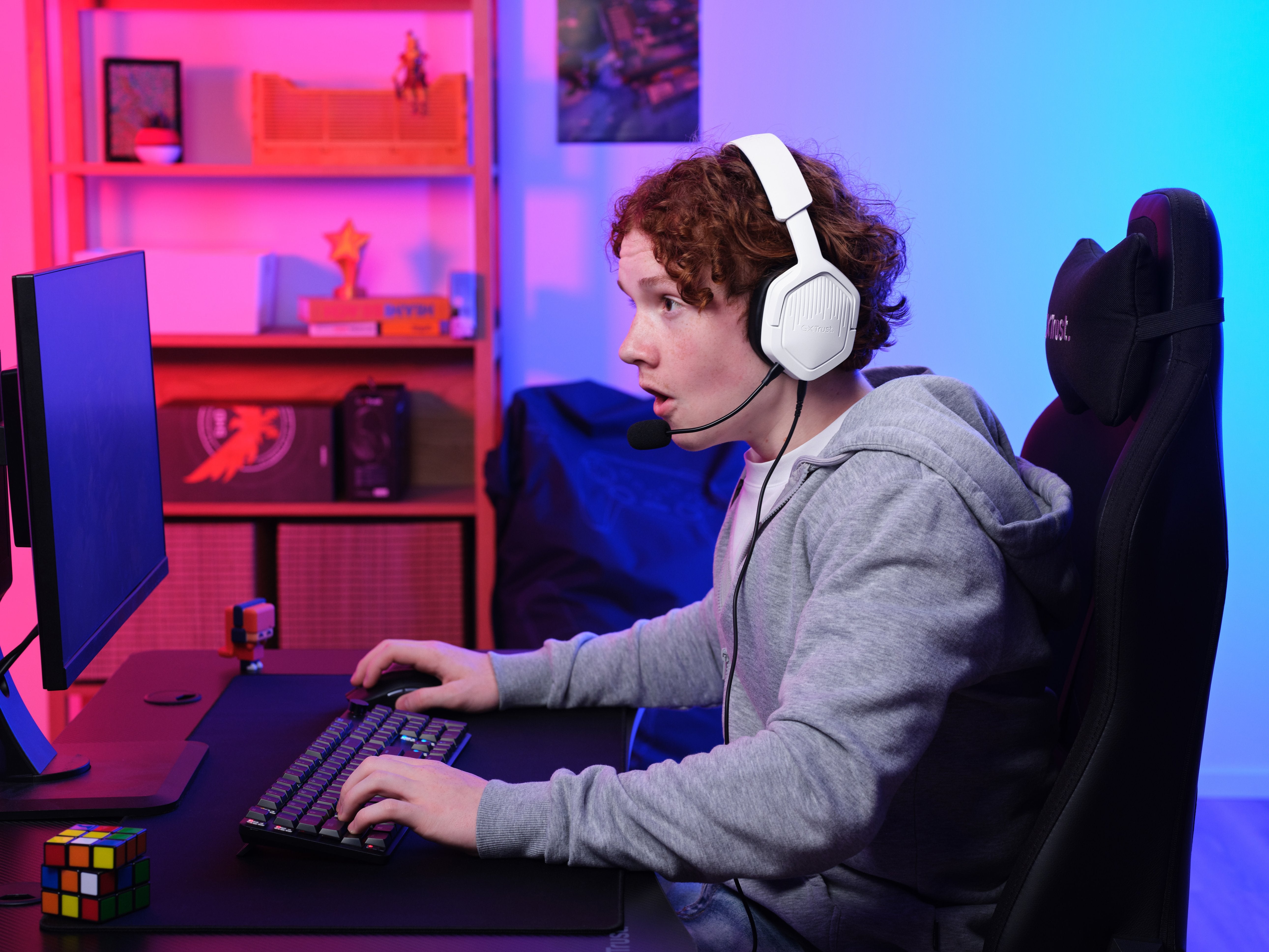 EAN 8713439254488 - Trust GXT492W Carus Auriculares Alámbrico Diadema Juego Blanco imagen 10