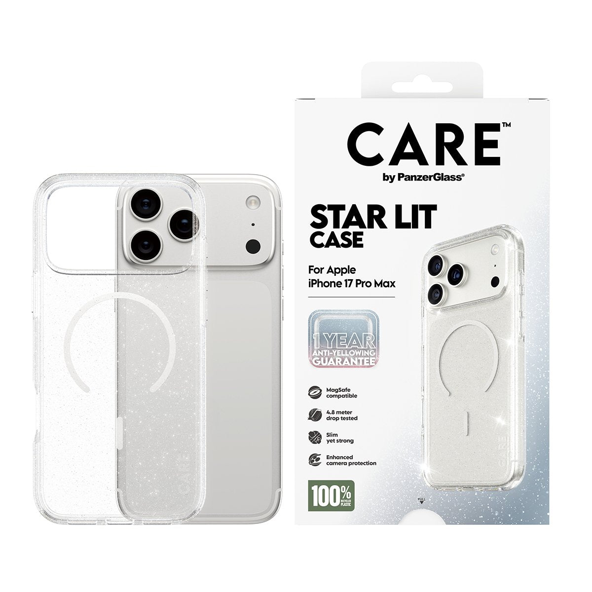 Panzerglass Care By ® Urban Explorer Case Star Lit M. Blanco Magsafe Iphone 17 Pro Max, Cover, Apple, Apple - Iphone 17 Pro Max, Transparent