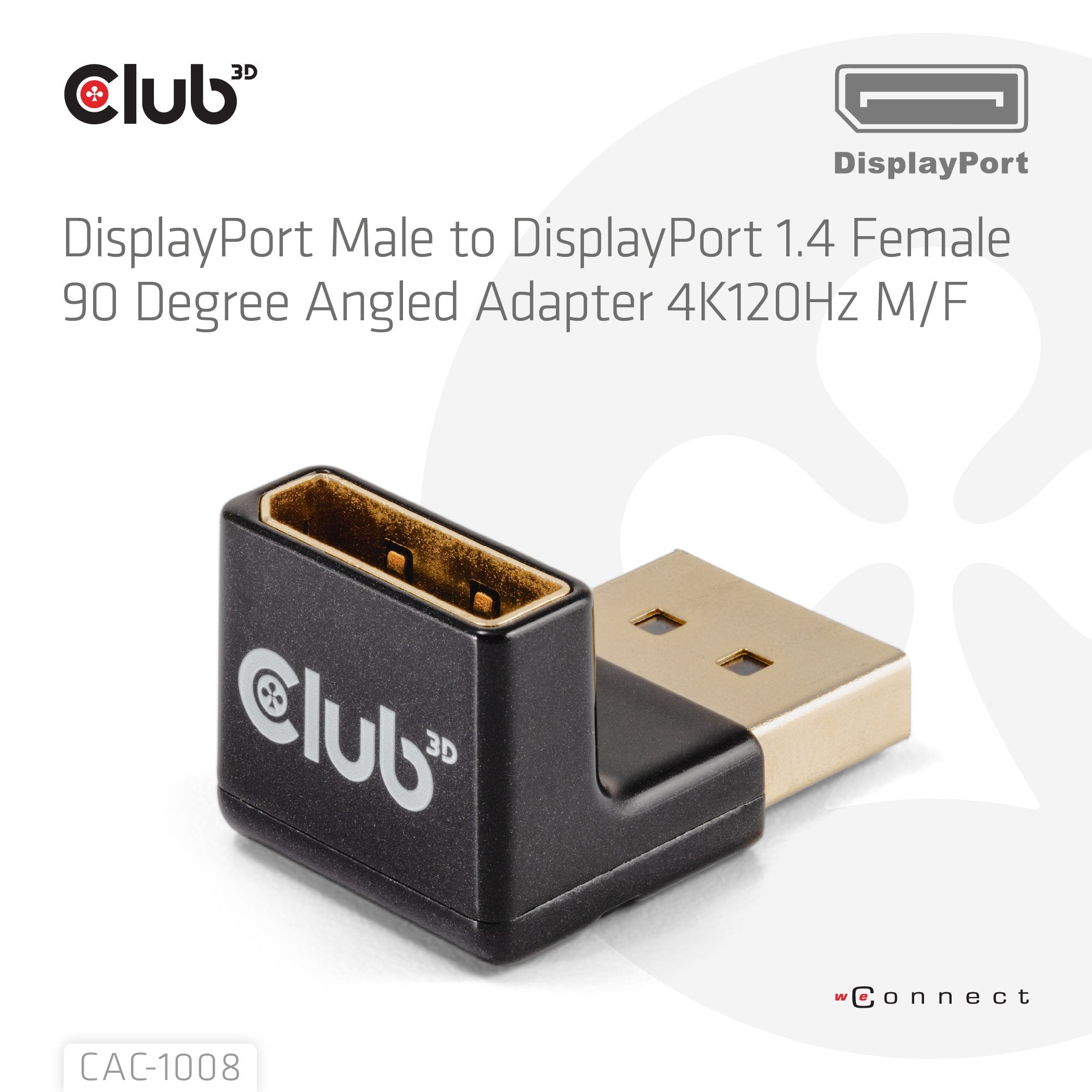 EAN 8719214473129 - CLUB3D CAC-1008 cambiador de género para cable DisplayPort Negro imagen 2