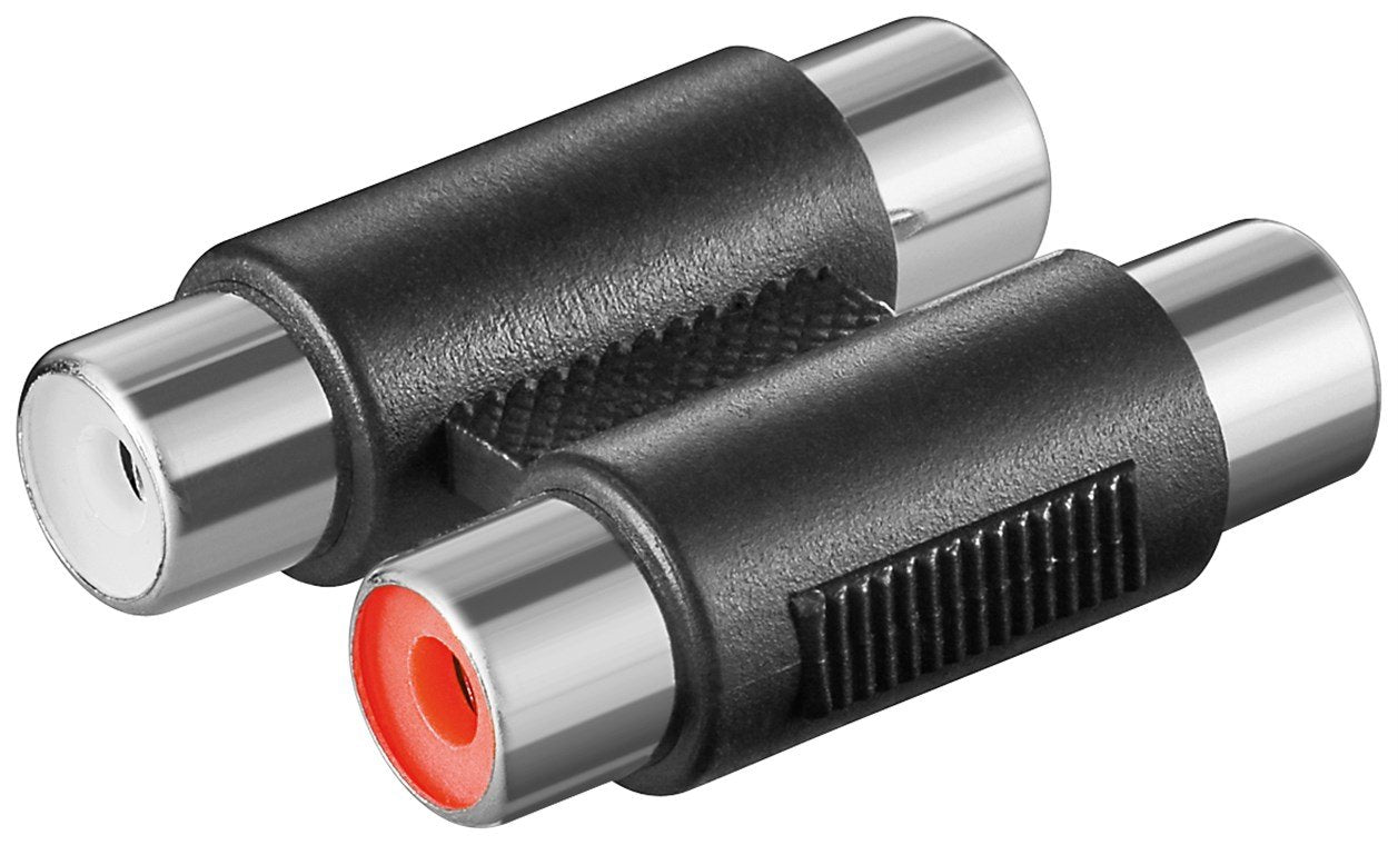 Goobay 11607 Cambiador De Género Para Cable 2x Rca Negro