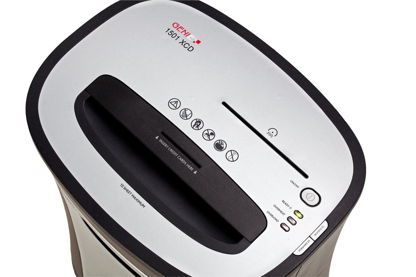 EAN 4015468118835 - Genie 1501 XCD triturador de papel Corte en tiras 67 dB 22 cm Negro, Plata imagen 2