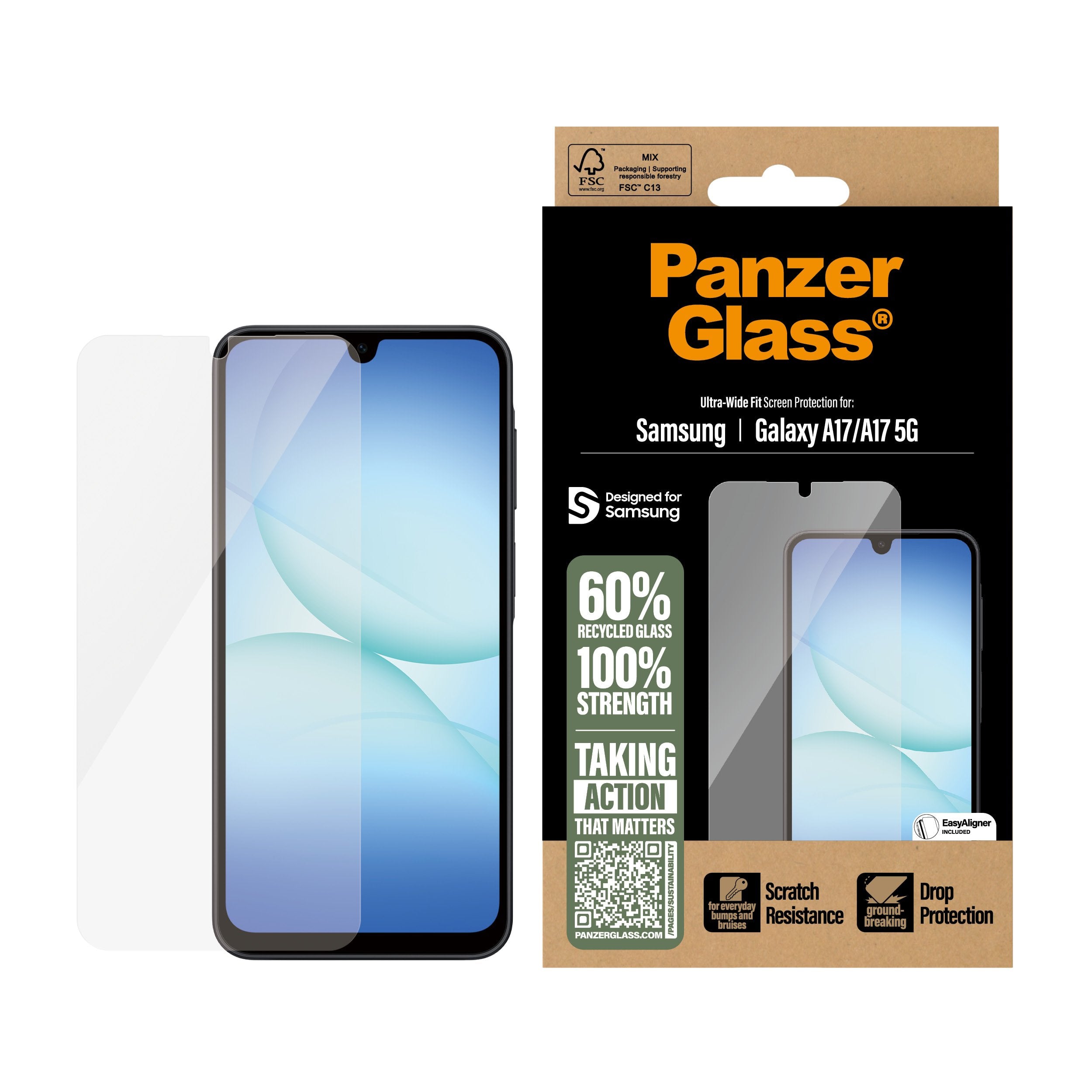 Protector Panzerglass Screen Samsung Galaxy A17/ New A17 5g Ultra-Wide Fit