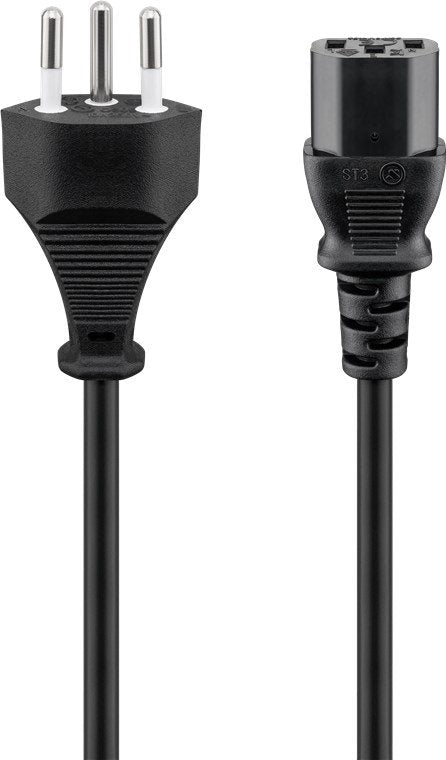 Goobay 93617 Cable De Alimentacion C13 2 M, Negro