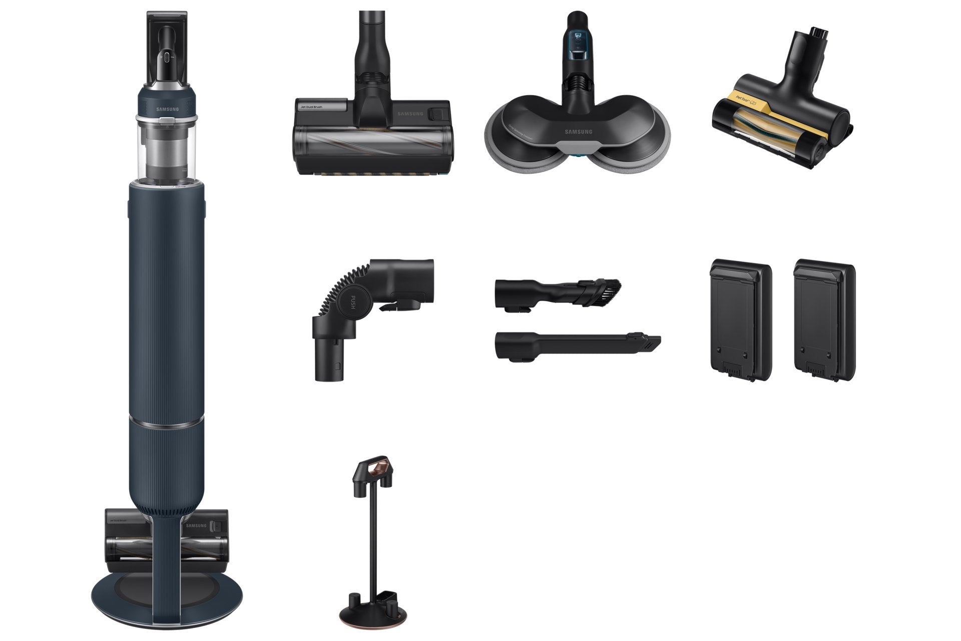 Aspiradora Samsung Vs20b95973b Negro, Azul, Cromo Bolsa Para El Polvo