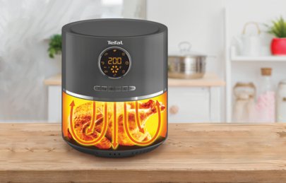 EAN 3045387246358 - Tefal Ultra Fry Digital EY111B Sencillo 4,2 L 1400 W Freidora de aire caliente Gris imagen 4