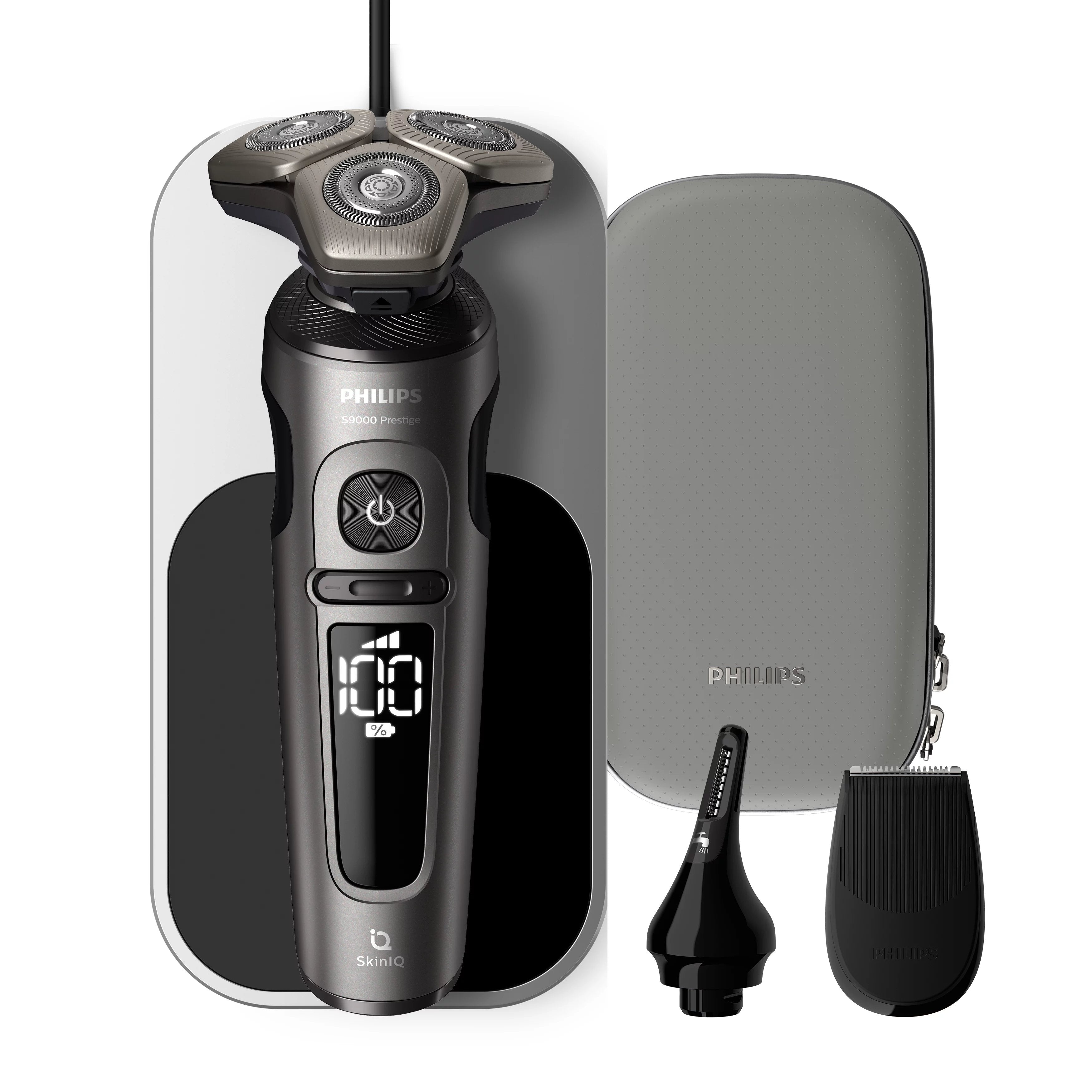 EAN 8720689004343 - Philips SP9872/15 afeitadora Máquina de afeitar de rotación Recortadora Negro, Gris imagen 4