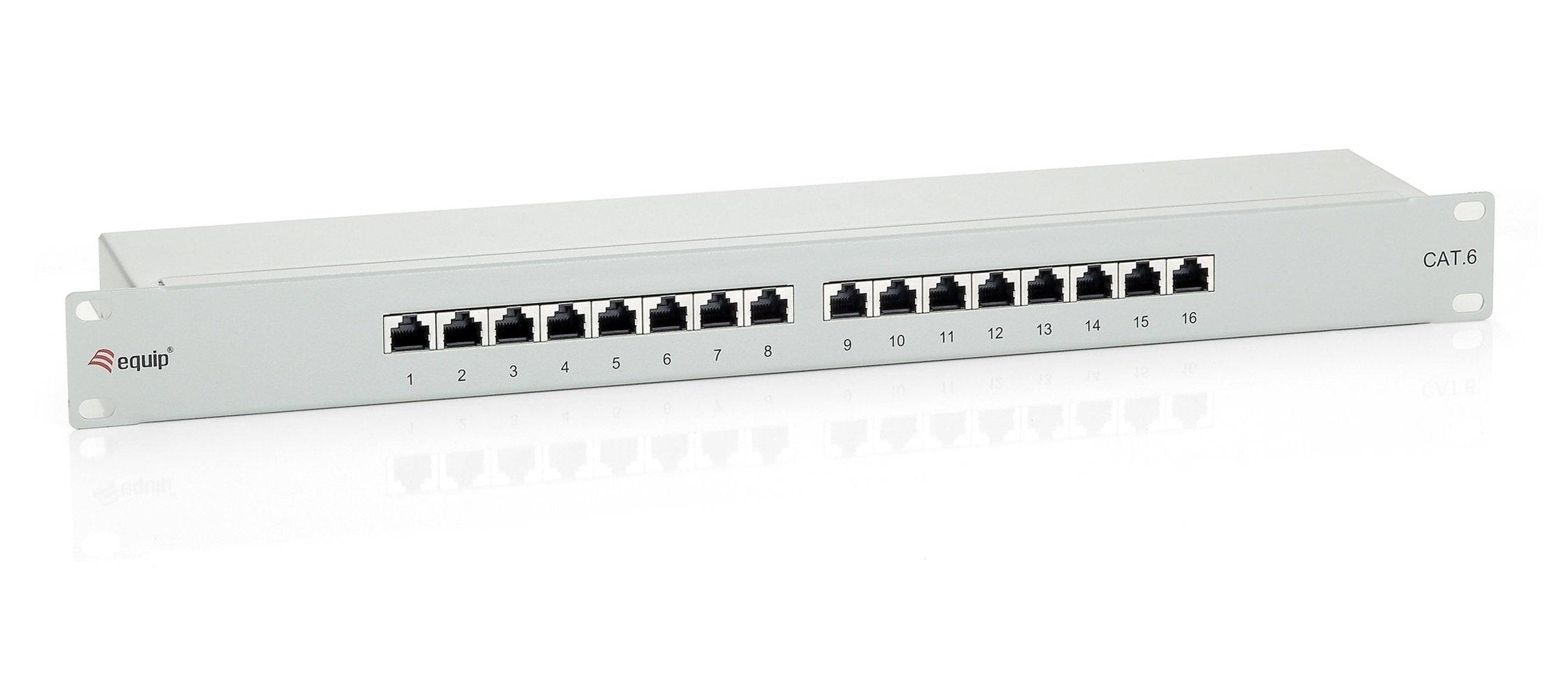 Equip Patch Panel 16 Puertos Categoria 6 Apantallado Gris Claro