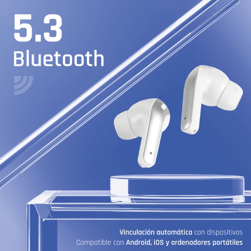 EAN 8435364319352 - iggual True Sound True Wireless Stereo (TWS) Dentro de oído Llamadas/Música Blanco imagen 9