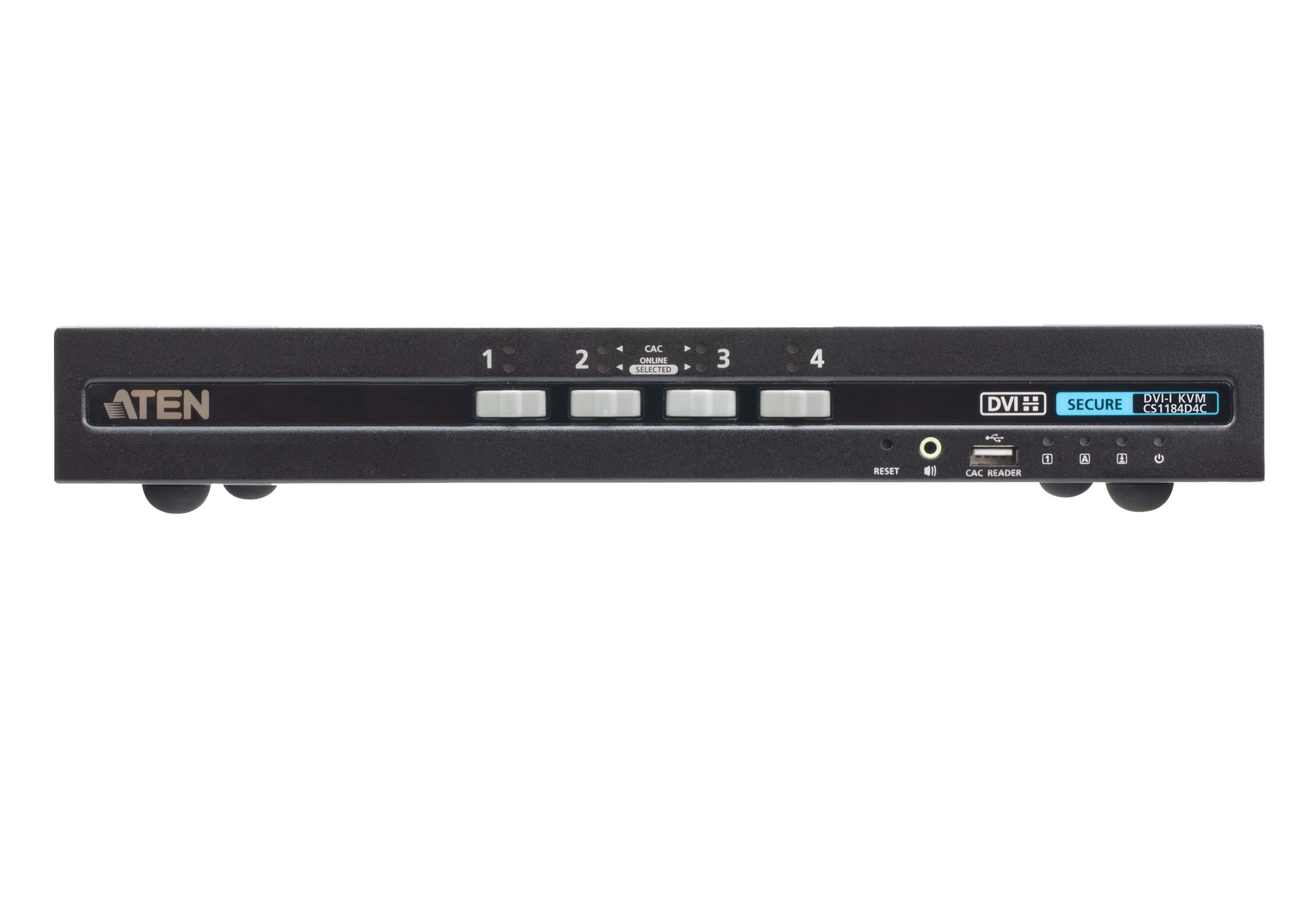 4-Port Usb - 4k Dvi Secure Kvm Switch With Card Reader (Psd Pp V4.0 Compliant)
