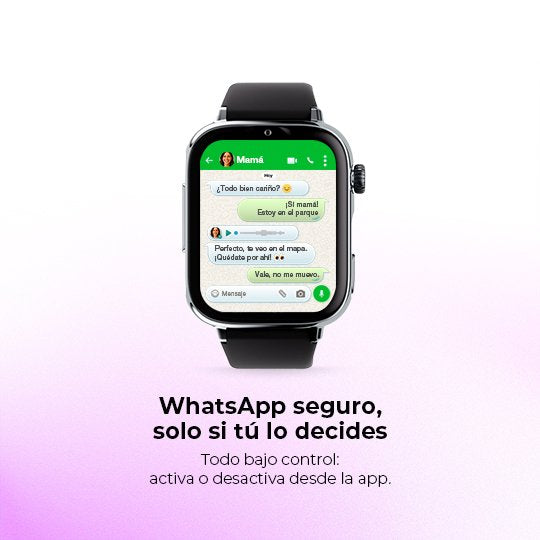 Savefamily Reloj Inteligente Infantil Savewatch Plus 2 - Pantalla Amoled - Carcasa Negra - Correa Tela Tribeca