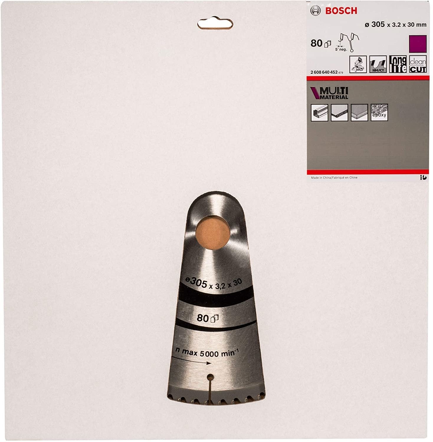 EAN 3165140317504 - Bosch 2608640452 hoja de sierra circular 30,5 cm 1 pieza(s) imagen 1