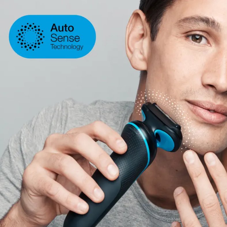 Máquina De Afeitar Braun Series 5 - 51-B1820s Negro/Azul