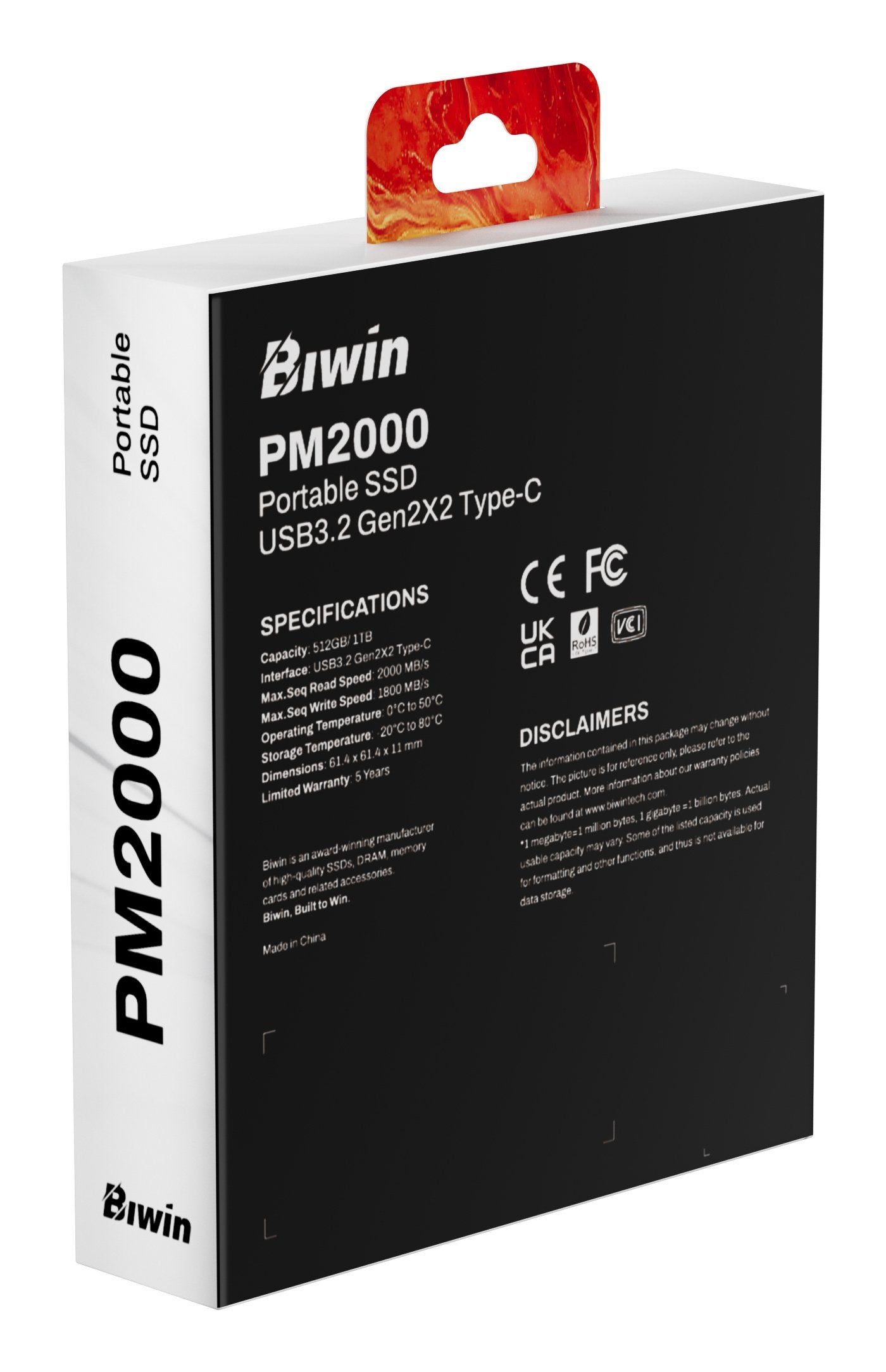 EAN 6955914623637 - Biwin PM2000 512 GB USB Tipo C USB 3.2 Gen 2x2 Blanco imagen 15