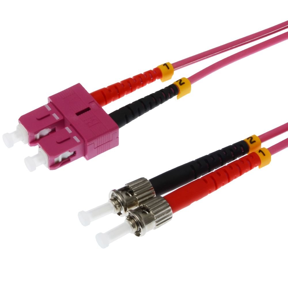 Helos Lwl Cable Sc/St Duplex 50/125?M Om4 Púrpura 3,0m