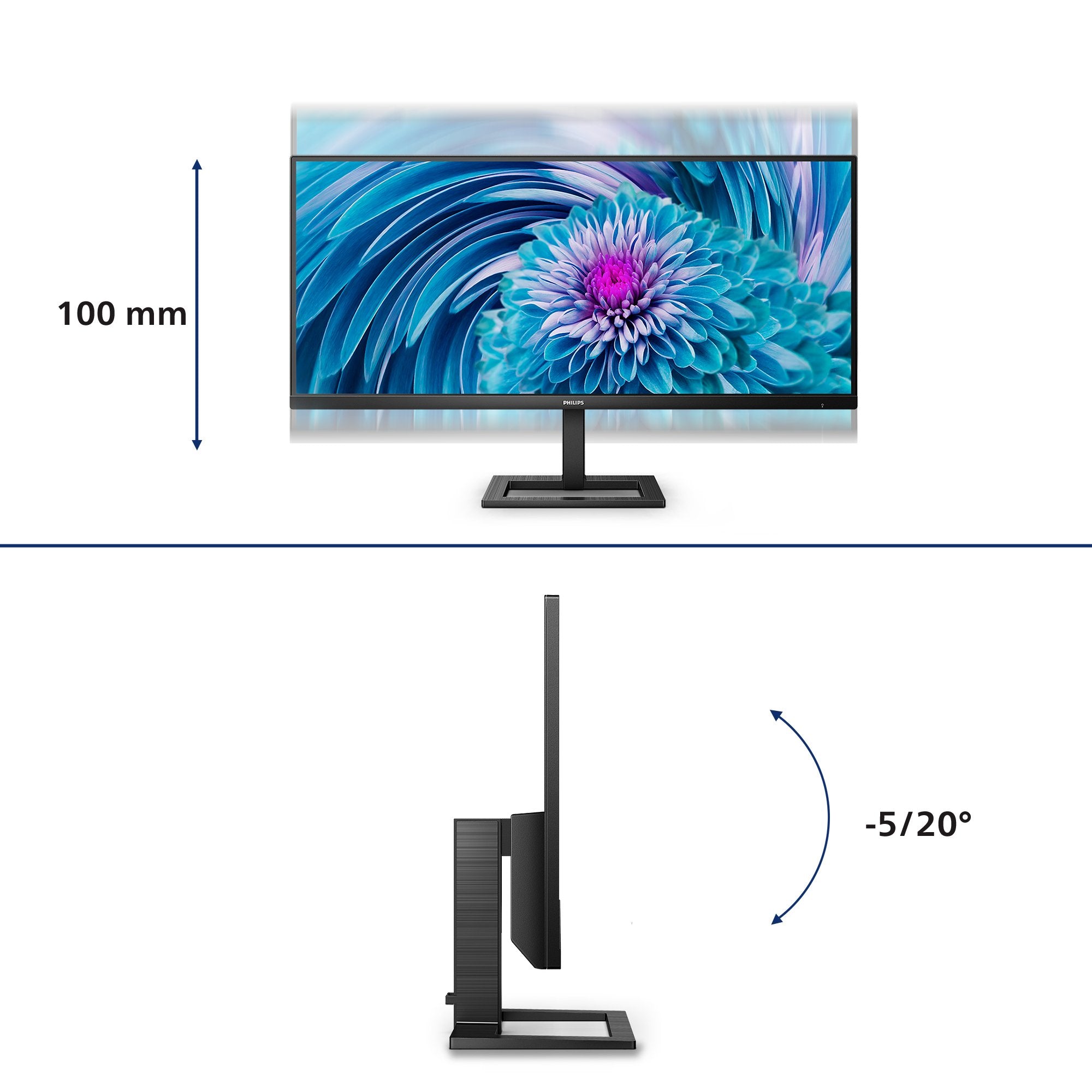 EAN 8712581796136 - Philips E Line 346E2LAE/00 pantalla para PC 86,4 cm (34") 3440 x 1440 Pixeles Wide Quad HD LCD Negro imagen 3