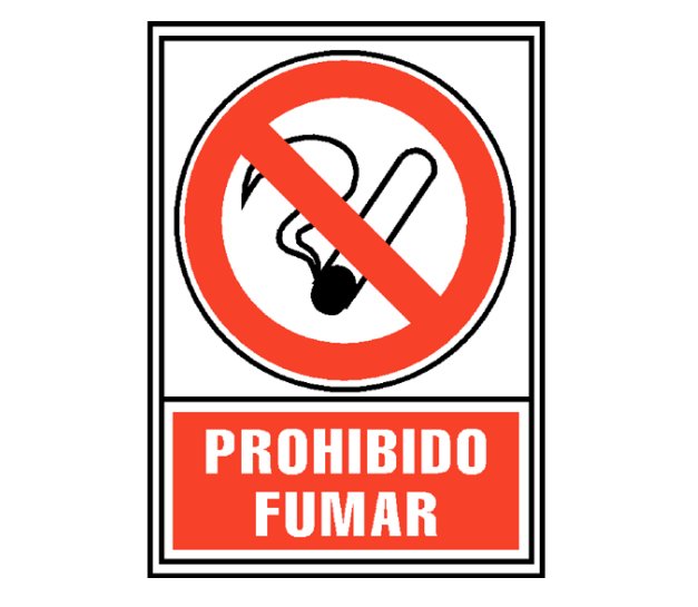 Archivo 2000 Señal "Prohibido Fumar" 210x297mm Pvc 700 Micras Blanco/Rojo
