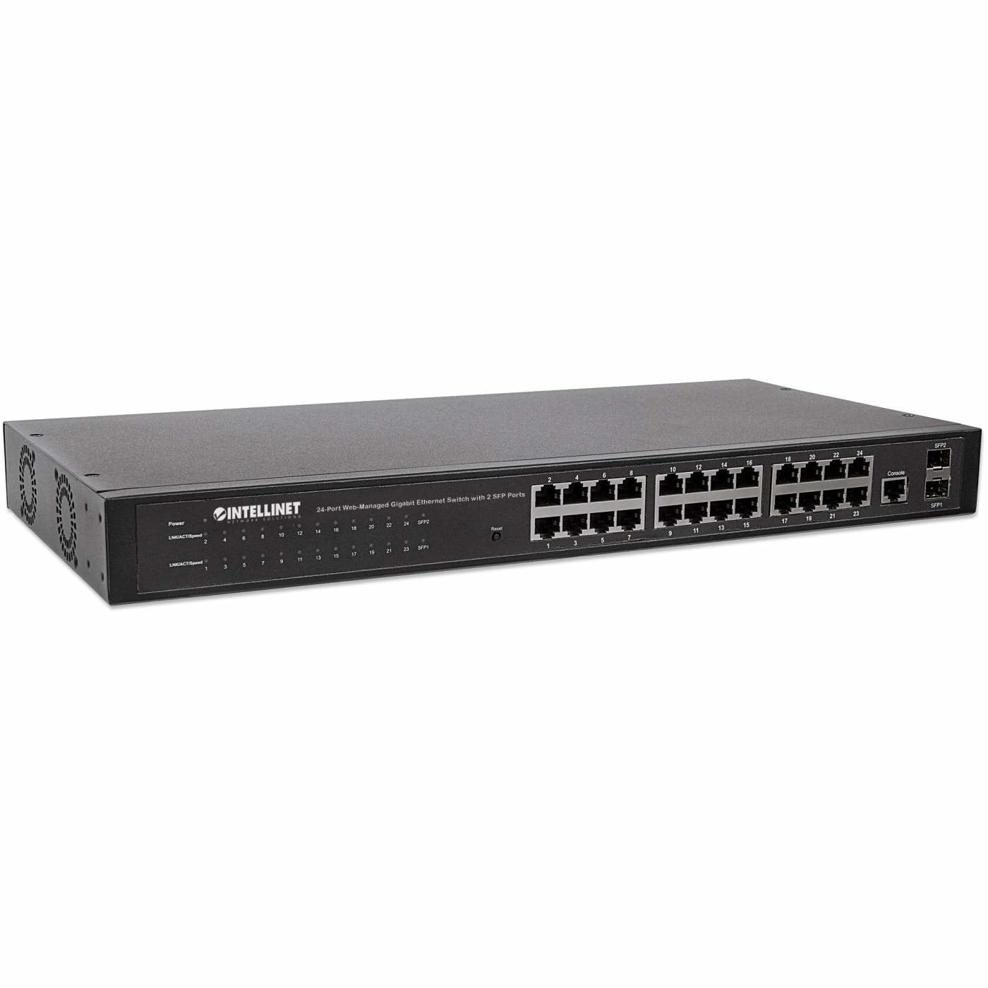 EAN 0766623560917 - Intellinet 560917 switch Gestionado Gigabit Ethernet (10/100/1000) 1U Negro imagen 3