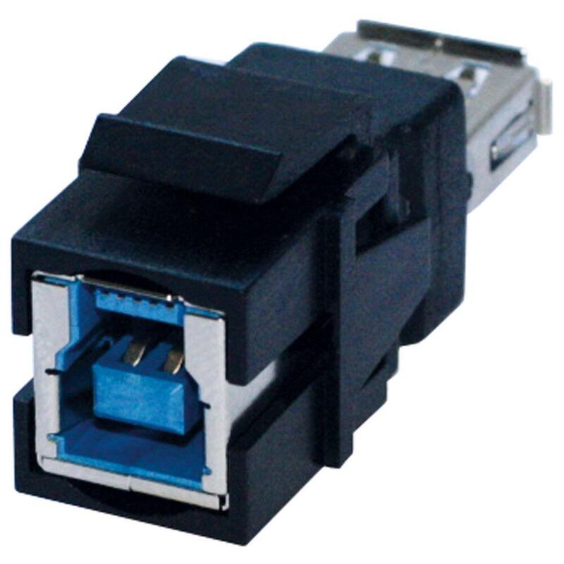 Bachmann Keystone Usb 3.0 Empalme B A Conector Hembra Conector Hembra Negro