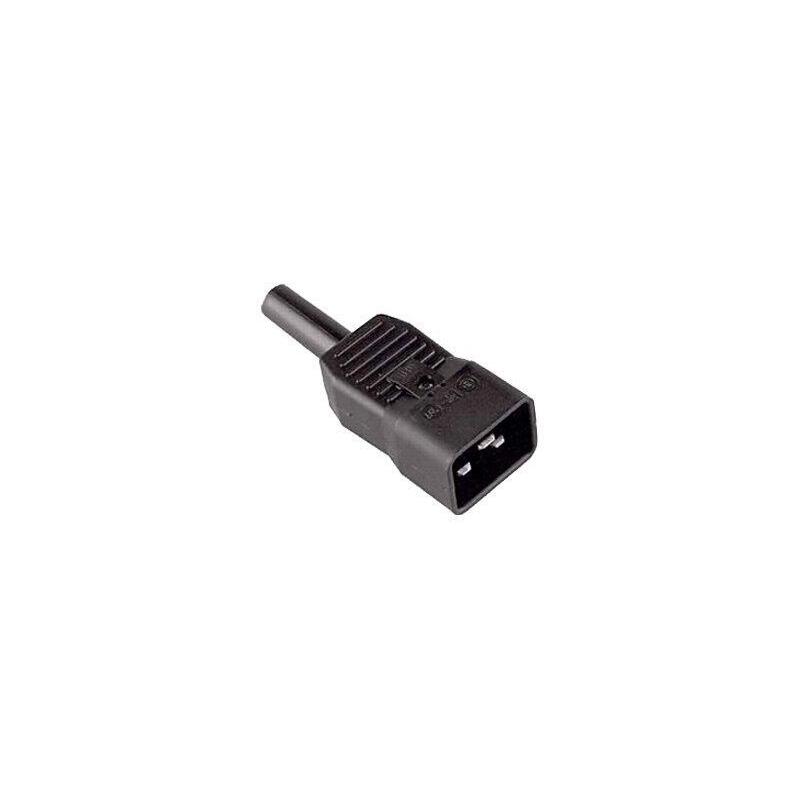 Bachmann Mecker Kaltgerätemecker C20 16a,250v, 70° C, Negro